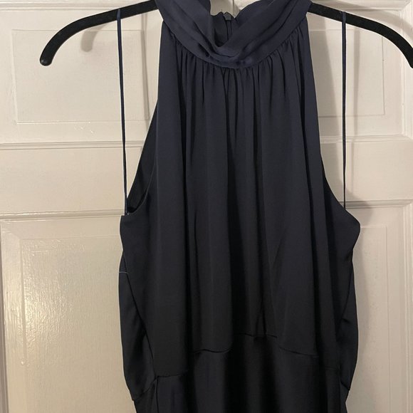NWOT BHLDN Esme Satin Charmeuse Dress  Navy 16 - Picture 6 of 8